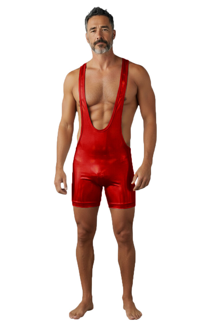 Metallic Wrestling Singlet