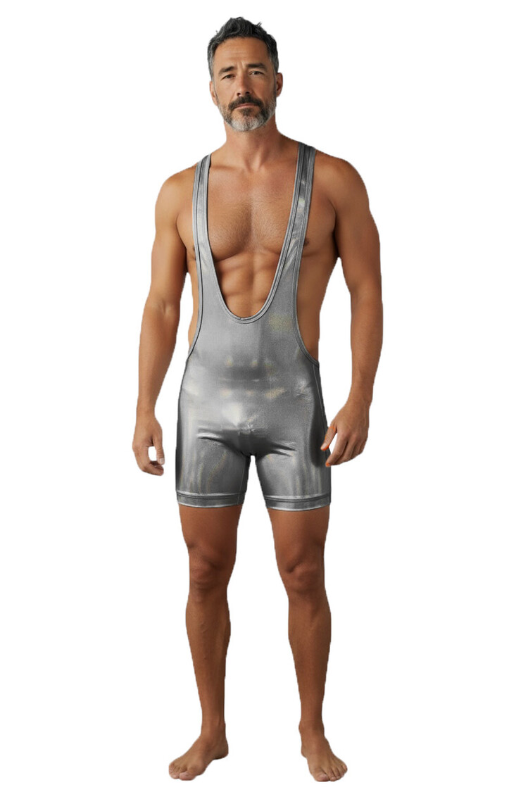 Metallic Wrestling Singlet