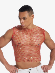 SAS Hong Kong Sparkly Fishnet Crop Top