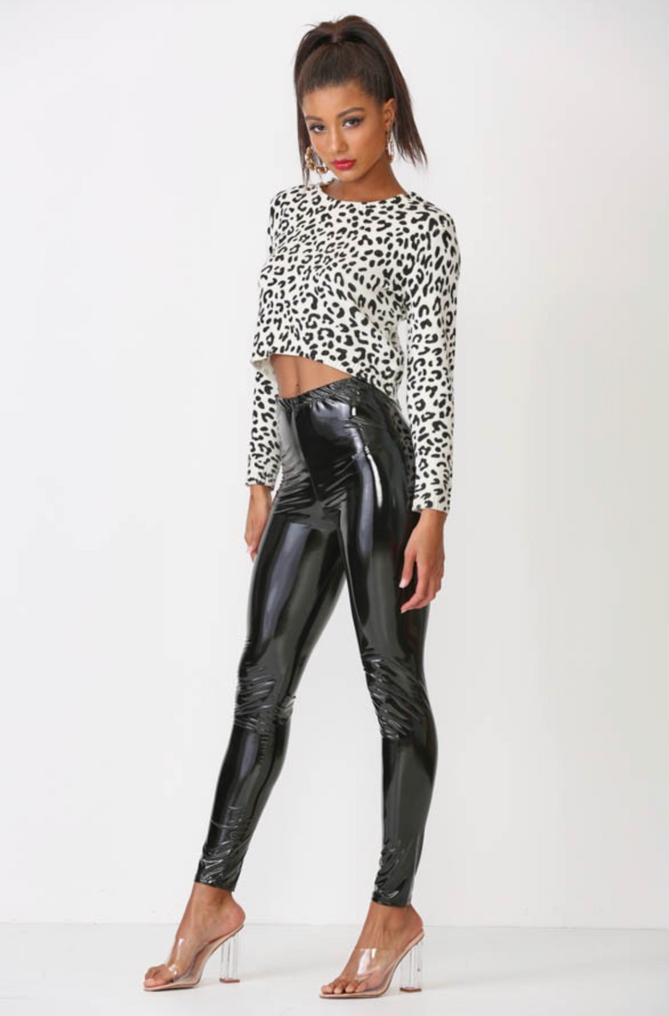Latex Legging Black