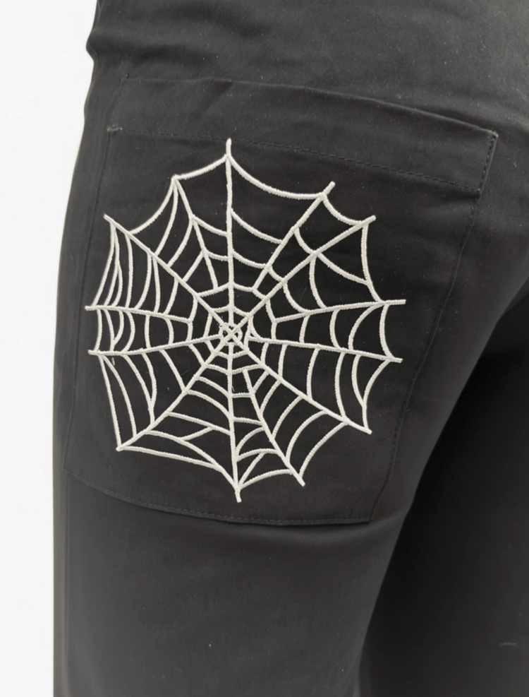 Web Studded Western Jumpsuit Black