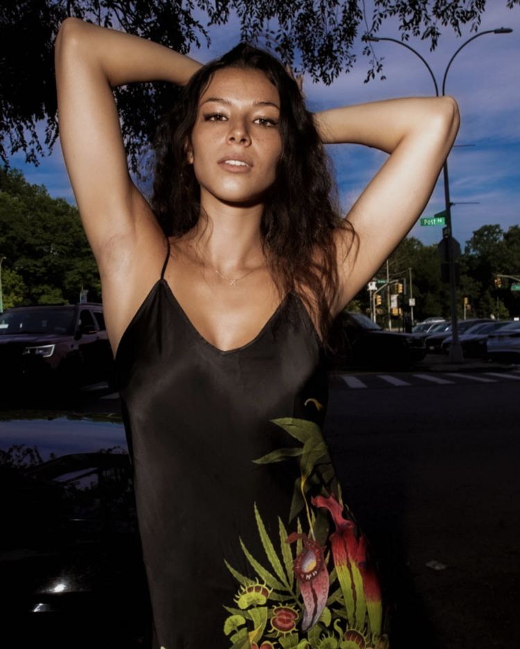 Bone Church Slip Dress Satin