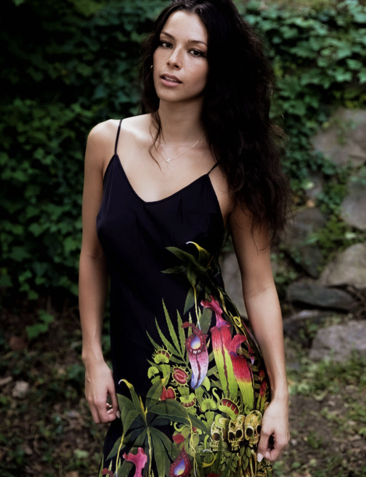 Bone Church Slip Dress Satin
