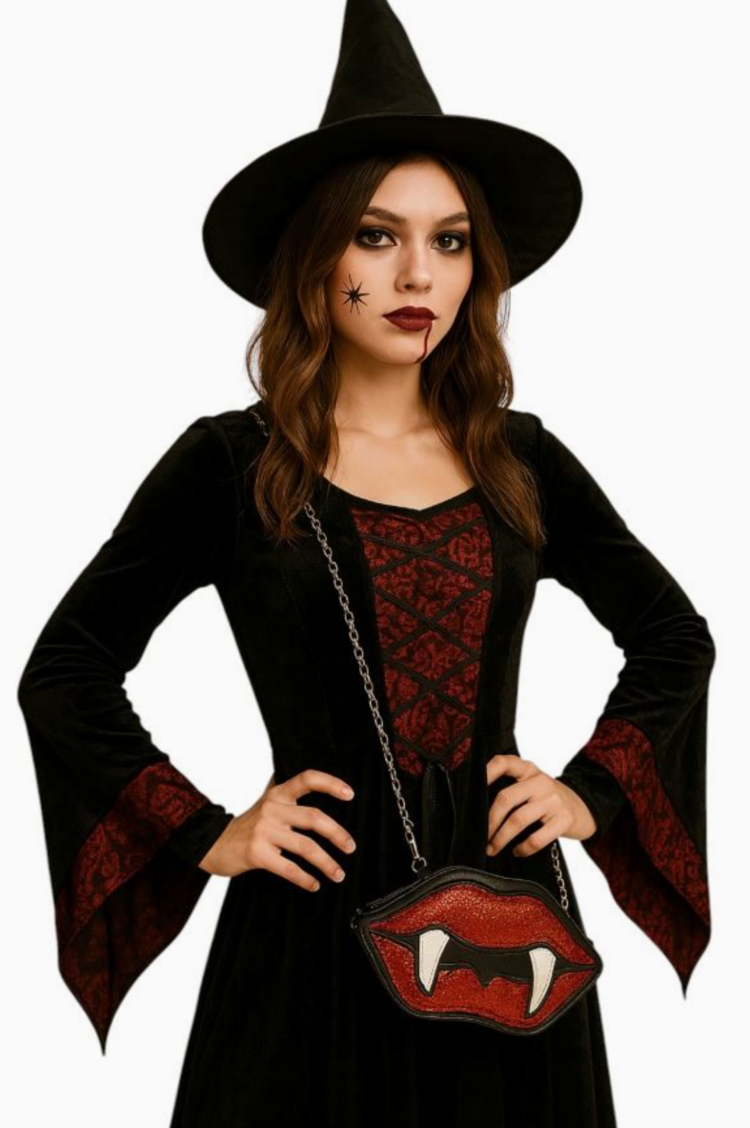 Vampire Lips Glitter Bag