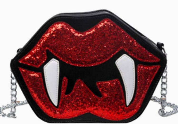 Vampire Lips Glitter Bag