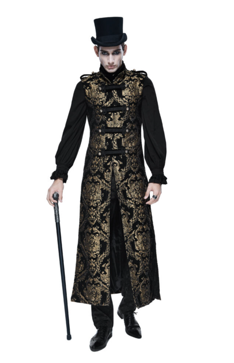 Gothic Damask Military Waistcoat
