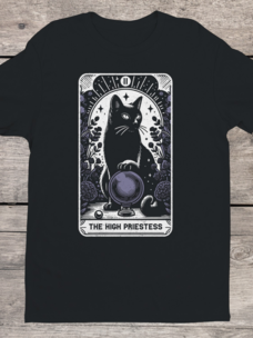 Sure Shirts The High Priestess Cat Tarot Tee