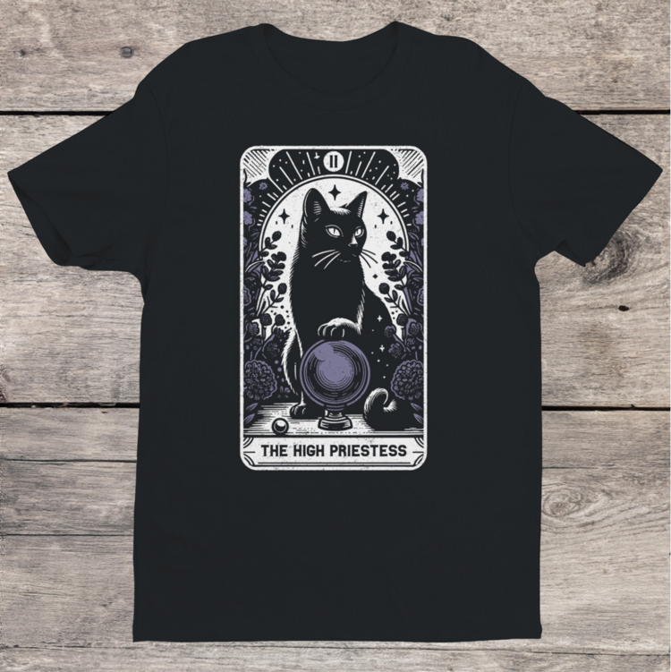 Sure Shirts The High Priestess Cat Tarot Tee