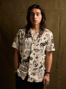 Cowboy Coffee Button-Up Shirt