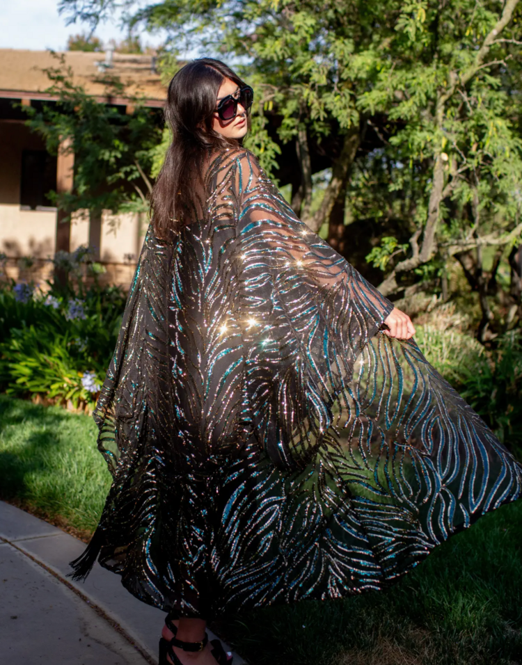 Emerald Safari Sequin Kimono