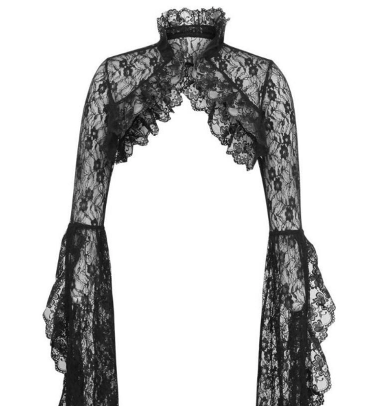 Black Lace Shrug Bolero Jacket