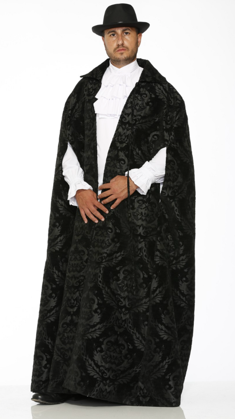 Brocade Cape Masculine Black