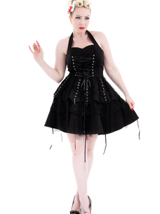 Gothic or Pirate Halter Mini Dress