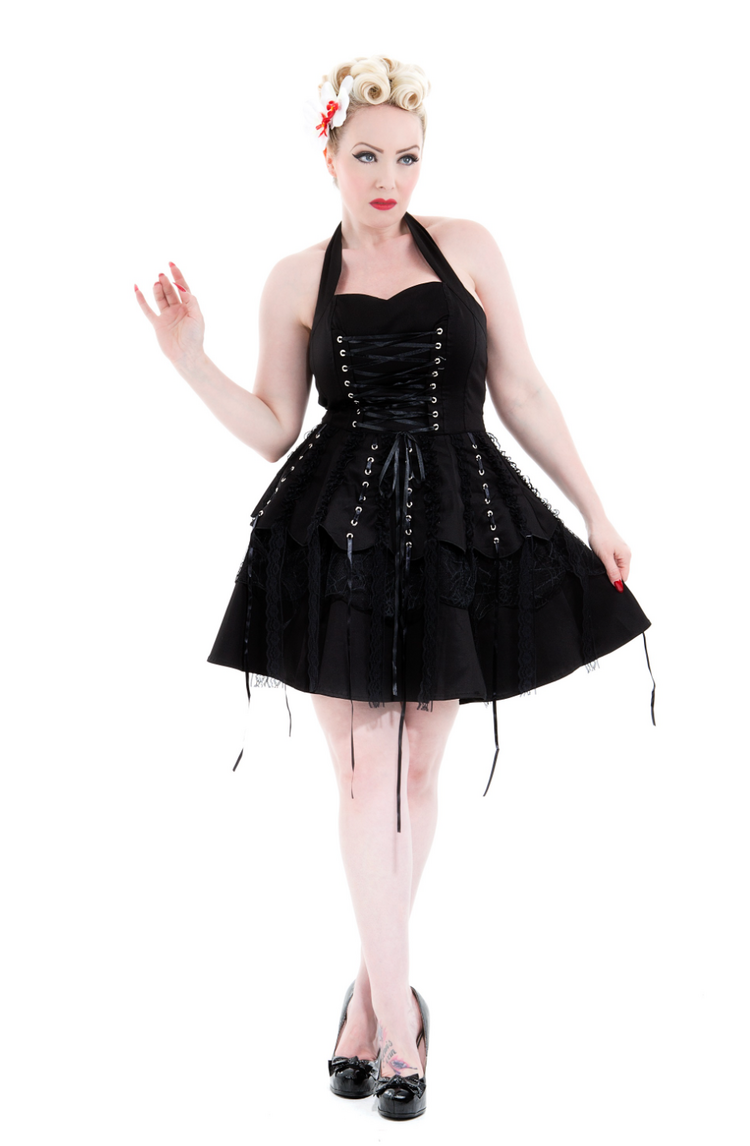 Gothic or Pirate Halter Mini Dress