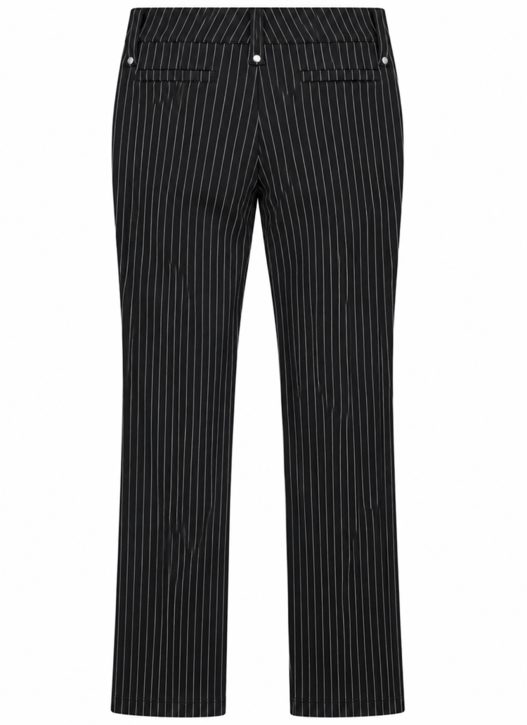 Punk Pinstripe Slim Leg Pants Black/White