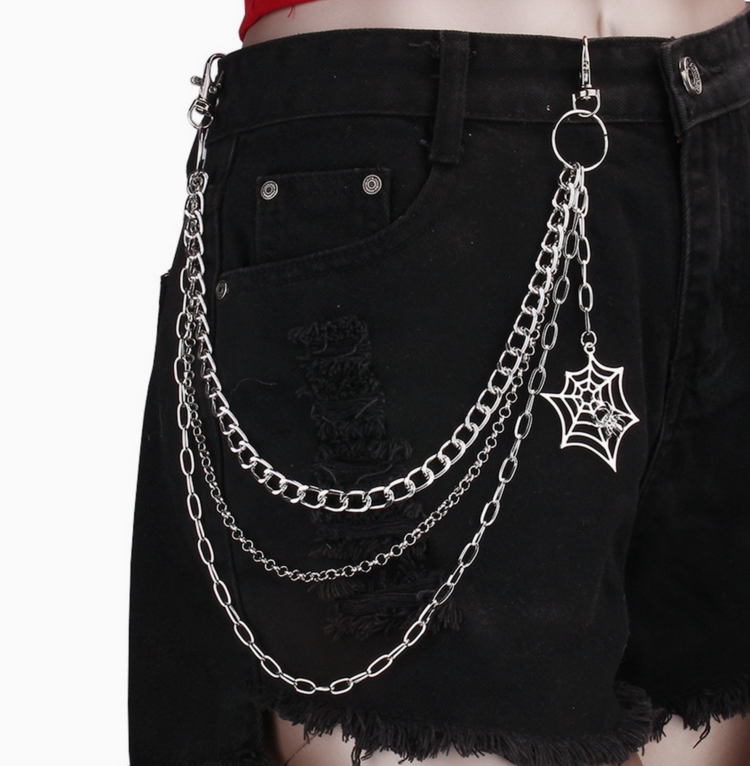 Punk Spider Web Waist Chain