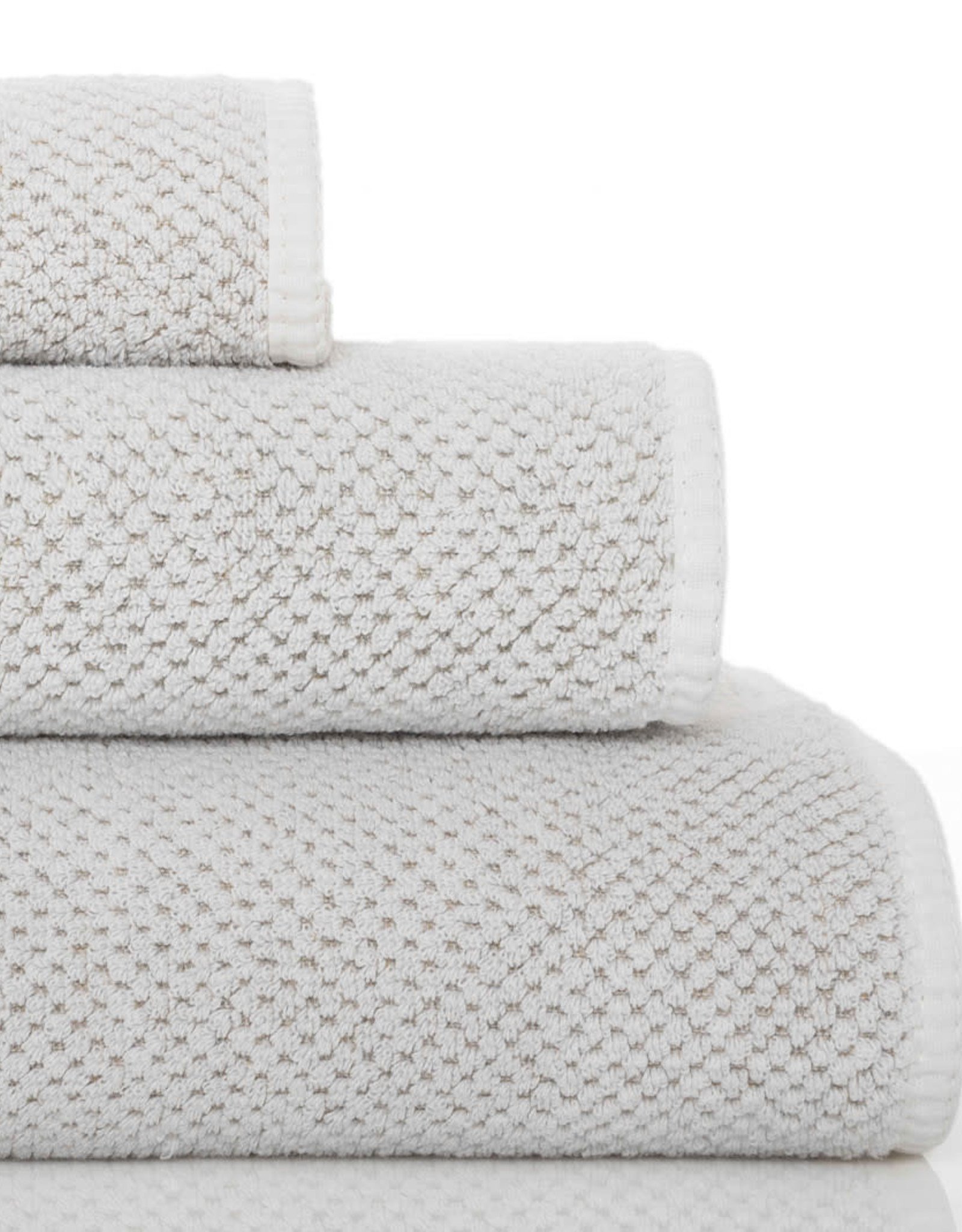 Linen Waffle Bath Towel Set White - LinenMe
