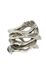 Kim Seybert Flux Napkin Ring - Silver
