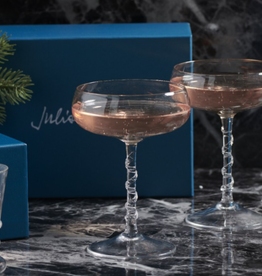 Juliska Boxed  Set of 2 Champagne Coupes  Amalia Clear 5" H