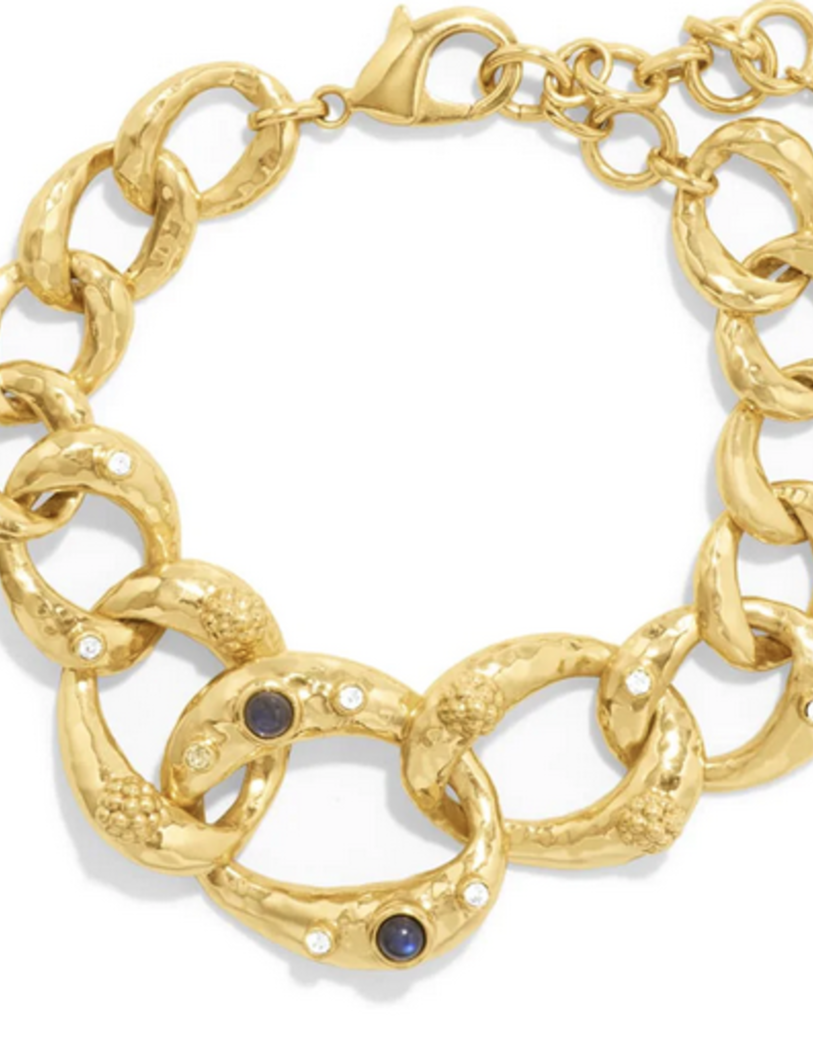 Capucine De Wulf Cleopatra Chain Bracelet in Blue Labradorite & Hammered Gold
