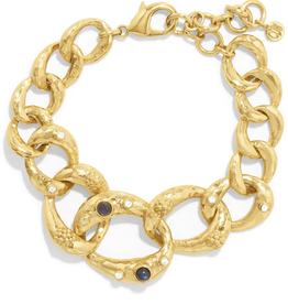 Capucine De Wulf Cleopatra Chain Bracelet in Blue Labradorite & Hammered Gold