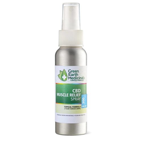 GREEN EARTH MEDICINALS Green Earth Medicinals Muscle Relief Spray, 2oz GREEN EARTH MEDICINALS Green Earth Medicinals Muscle Relief Spray, 2oz