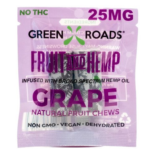 GREEN ROADS Green Roads Fruit & Hemp Edibles, Grape GREEN ROADS Green Roads Fruit & Hemp Edibles, Grape