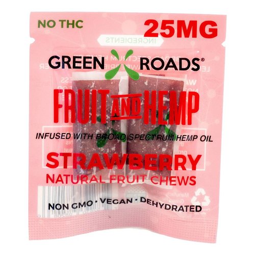 GREEN ROADS Green Roads Fruit & Hemp Edibles, Strawberry GREEN ROADS Green Roads Fruit & Hemp Edibles, Strawberry