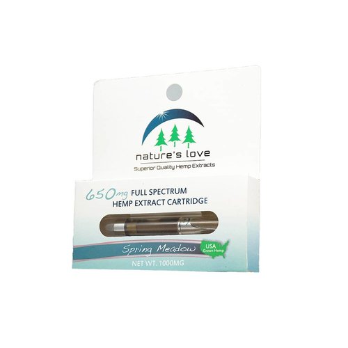 NATURE'S LOVE Nature's Love Organic Full Spectrum Distillate Extract Vape Cartridge, Spring Meadow 500mg NATURE'S LOVE Nature's Love Organic Full Spectrum Distillate Extract Vape Cartridge, Spring Meadow 500mg