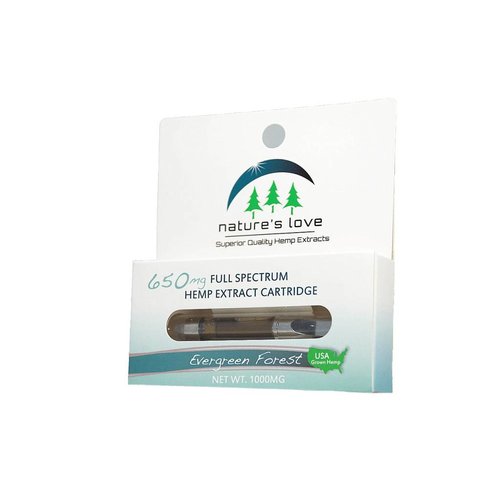NATURE'S LOVE Nature's Love Organic Full Spectrum Distillate Extract Vape Cartridge, Evergreen Forest 500mg NATURE'S LOVE Nature's Love Organic Full Spectrum Distillate Extract Vape Cartridge, Evergreen Forest 500mg