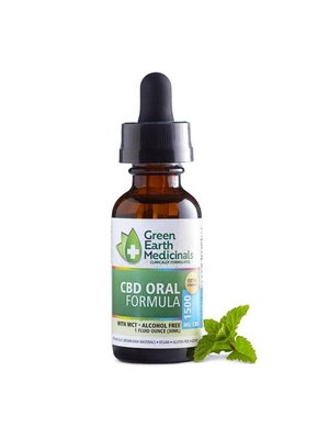 GREEN EARTH MEDICINALS Green Earth Medicinals Oral Formula Extra Strength, Spearmint, 1oz.
