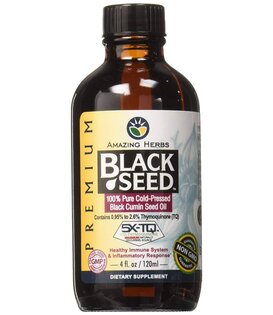 Amazing Herbs Premium Black Seed Oil, 4oz.