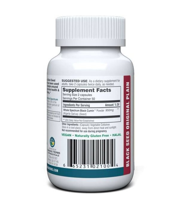 AMAZING HERBS Amazing Herbs Black Seed Original Plain, 100cp