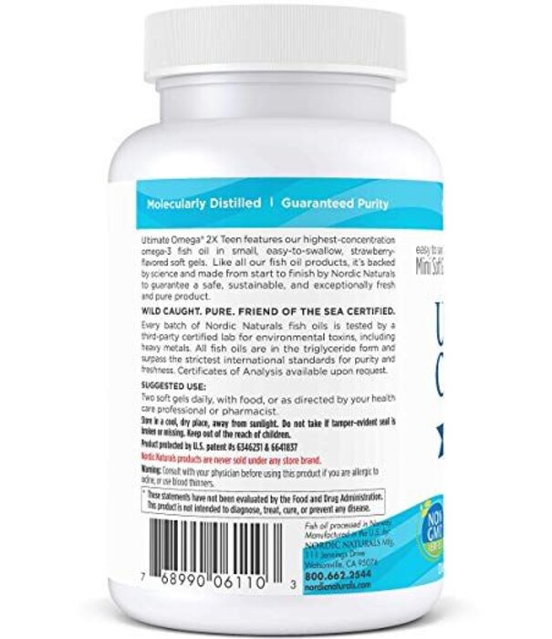 Nordic Naturals Nordic Naturals Ultimate Omega 2X Teen, 60ct
