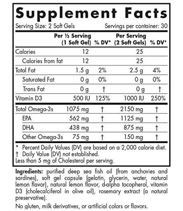 Nordic Naturals Nordic Naturals Ultimate Omega 2X w/D3, 60sg