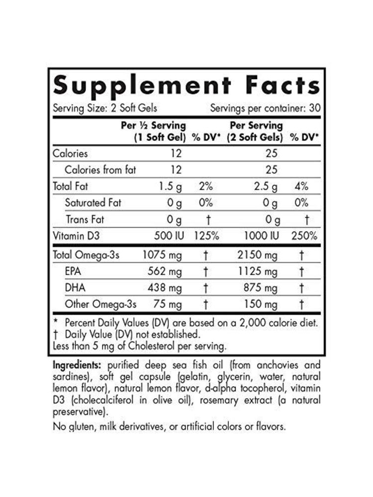 Nordic Naturals Nordic Naturals Ultimate Omega 2X w/D3, 60sg