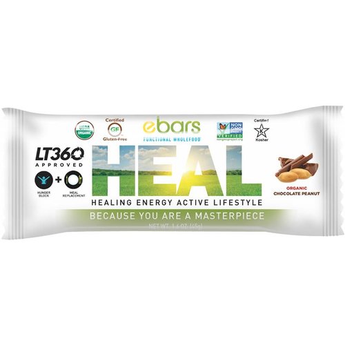 ebars HEAL Bar, Choc Peanut, Organic, 1.8oz. ebars HEAL Bar, Choc Peanut, Organic, 1.8oz.