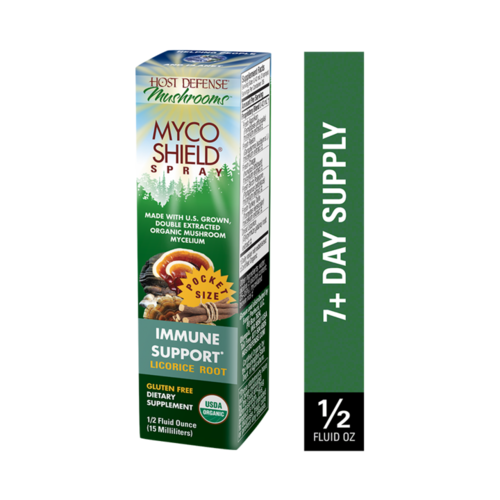 HOST DEFENSE Host Defense Mycoshield Spray, Licorice, 0.5oz. HOST DEFENSE Host Defense Mycoshield Spray, Licorice, 0.5oz.