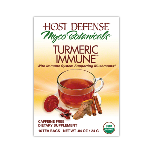 HOST DEFENSE Host Defense Myco Botanicals Turmeric Immune Tea, Organic, 16bgs