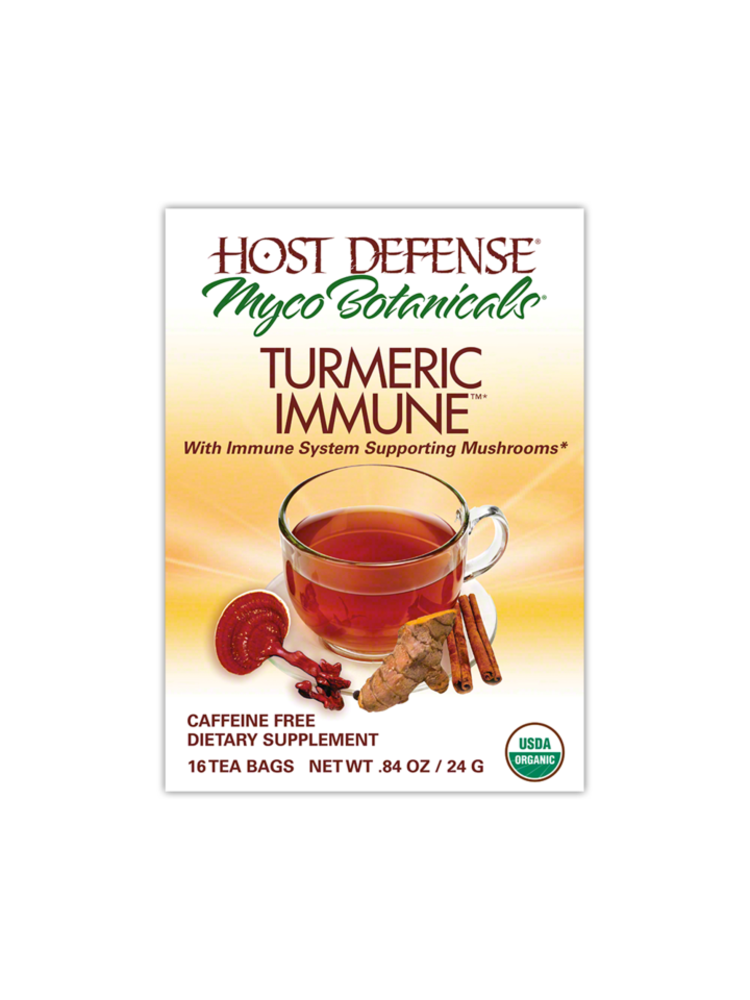HOST DEFENSE Host Defense Myco Botanicals Turmeric Immune Tea, Organic, 16bgs