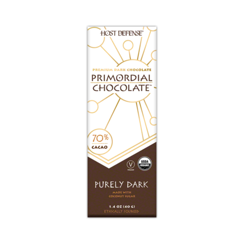 HOST DEFENSE Host Defense Mushroom Primordial Chocolate Bar, Purely Dark HOST DEFENSE Host Defense Mushroom Primordial Chocolate Bar, Purely Dark