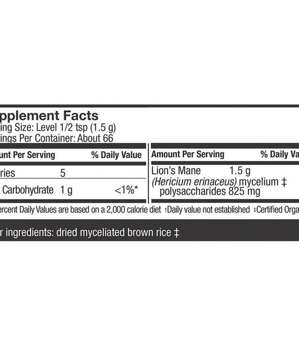 HOST DEFENSE Host Defense Lion's Mane Powder, 3.5oz.
