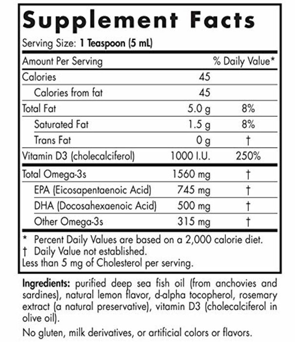 Nordic Naturals Nordic Naturals Omega-3D, 8oz.