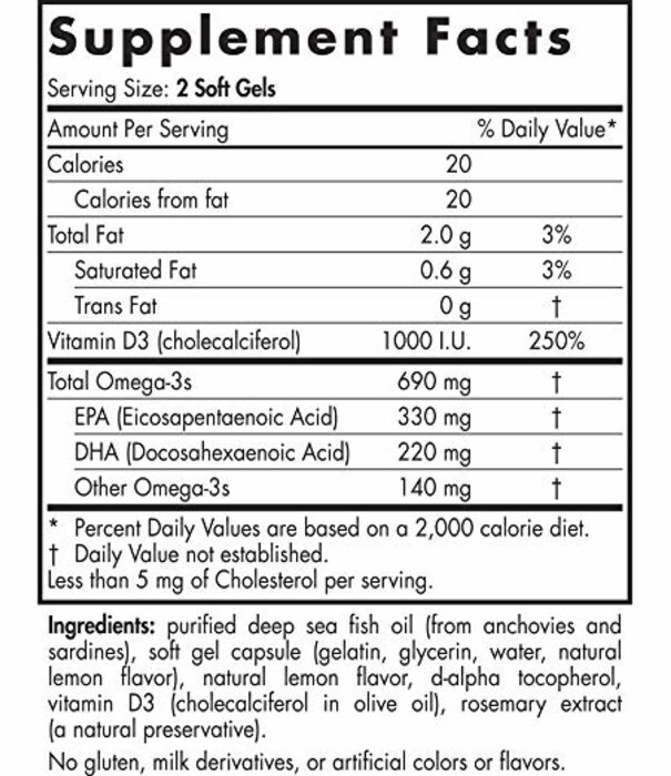 Nordic Naturals Nordic Naturals Omega-3D, 120ct