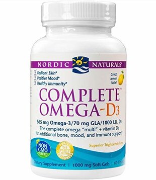 Nordic Naturals Complete Omega D3, 60ct
