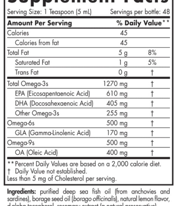 Nordic Naturals Nordic Naturals Complete Omega 3-6-9, Lemon, 8oz