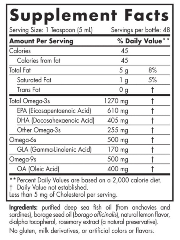 Nordic Naturals Nordic Naturals Complete Omega 3-6-9, Lemon, 8oz