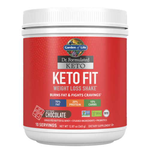 Garden of Life GoL Dr. Formulated Keto Fit Shake, Chocolate, 10-ct Garden of Life GoL Dr. Formulated Keto Fit Shake, Chocolate, 10-ct