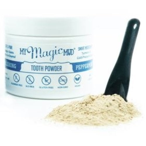 My Magic Mud My Magic Mud Turmeric & Cacao Tooth Powder, Peppermint, 1.06oz.