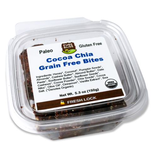 Pure Bliss Pure Bliss Organics Cocoa Chia Paleo Bites, 5.3oz. Pure Bliss Pure Bliss Organics Cocoa Chia Paleo Bites, 5.3oz.